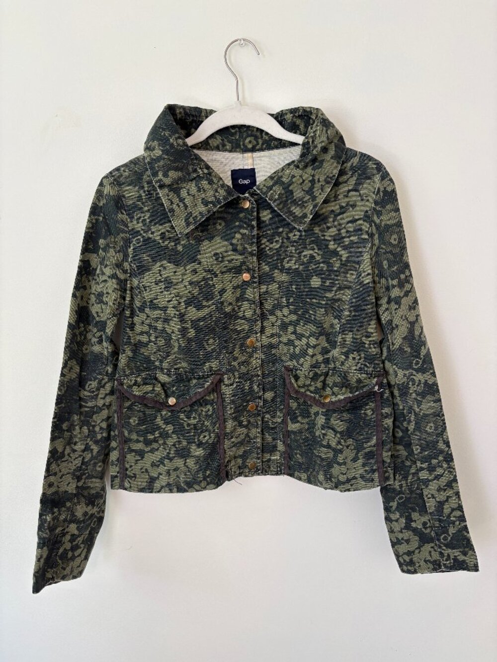 Green Floral Camo GAP Jacket | Size Small